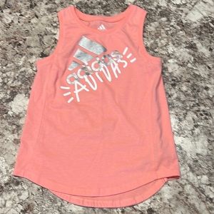 Girls pink tank top by Adidas